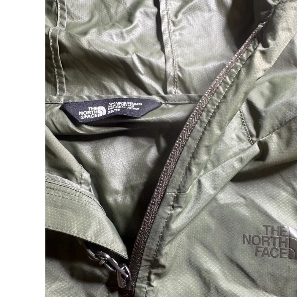 The North Face WindWall Mens Olive Green Full Zip Hooded Windbreaker Jacket
